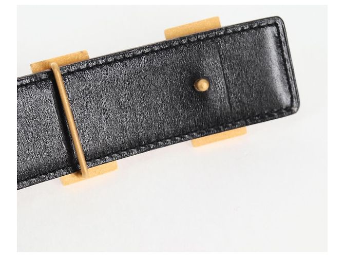 Hermès Cintura in pelle HERMES Constance 33,1" Marrone Nero Auth 121288M - vista 10