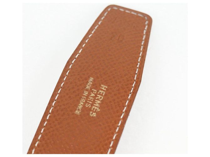 Hermès Cintura in pelle HERMES Constance 33,1" Marrone Nero Auth 121288M - vista 8