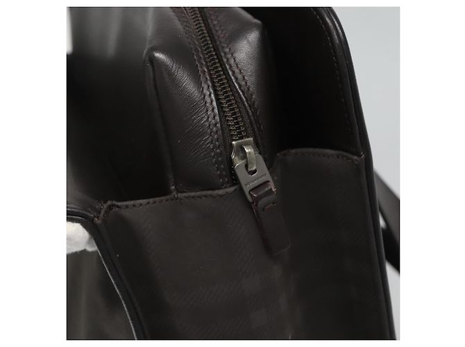 Burberry Sac fourre-tout Nova Check en PVC noir Auth th6087 - vue 10