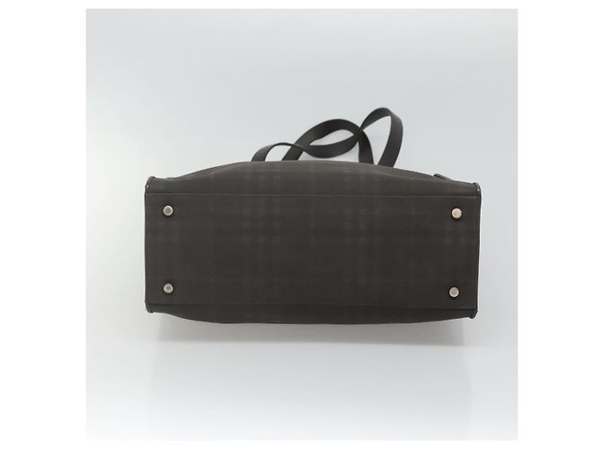 Burberry Sac fourre-tout Nova Check en PVC noir Auth th6087 - vue 5
