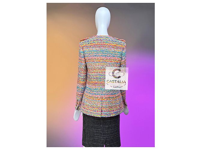 Chanel Vibrante dynamische Tweedjacke Paris / Seoul 36 FR Mehrfarben - Ansicht 10