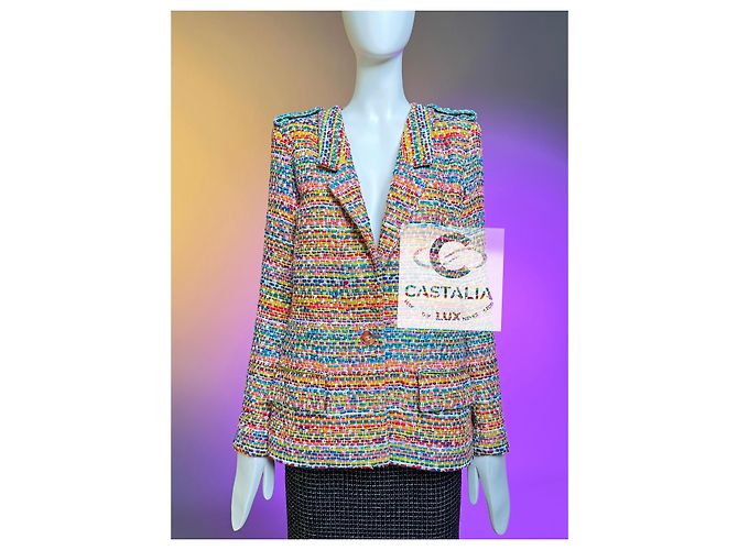 Chanel Vibrante dynamische Tweedjacke Paris / Seoul 36 FR Mehrfarben - Ansicht 2