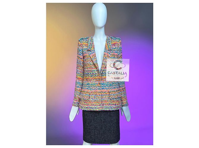 Chanel Vibrante dynamische Tweedjacke Paris / Seoul 36 FR Mehrfarben - Ansicht 4