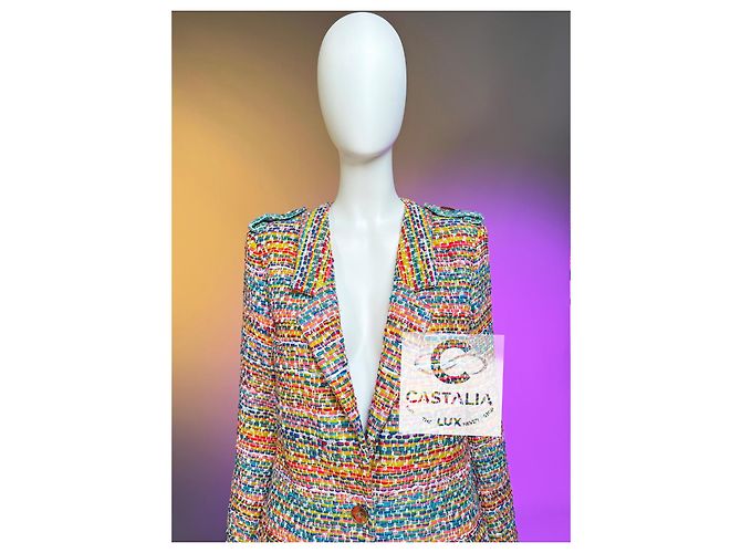 Chanel Vibrante dynamische Tweedjacke Paris / Seoul 36 FR Mehrfarben - Ansicht 5