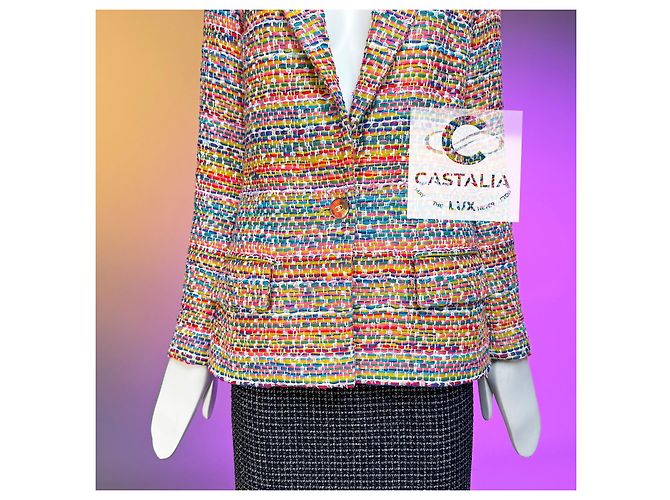 Chanel Vibrante dynamische Tweedjacke Paris / Seoul 36 FR Mehrfarben - Ansicht 6
