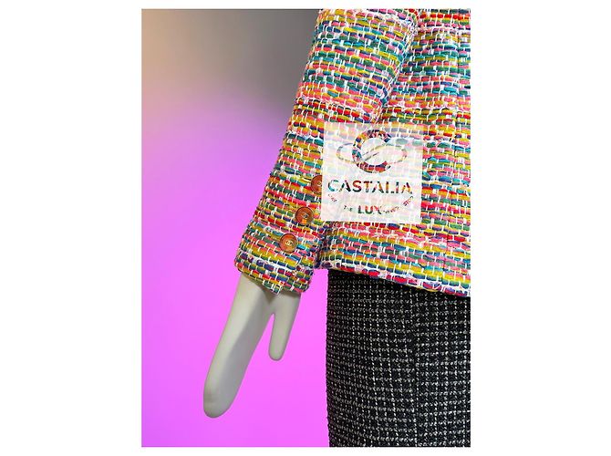 Chanel Vibrante dynamische Tweedjacke Paris / Seoul 36 FR Mehrfarben - Ansicht 7