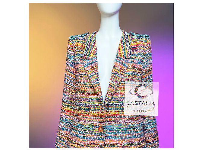 Chanel Vibrante dynamische Tweedjacke Paris / Seoul 36 FR Mehrfarben - Ansicht 8