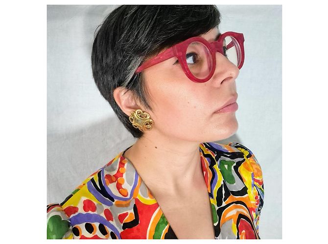 Yves Saint Laurent Orecchini YSL vintage anni '80 D'oro - vista 3