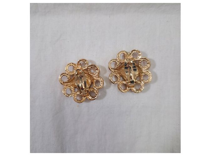 Yves Saint Laurent Orecchini YSL vintage anni '80 D'oro - vista 6