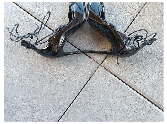 Décolleté Louis Vuitton Pelle Lucida Nera Nero - vista 9