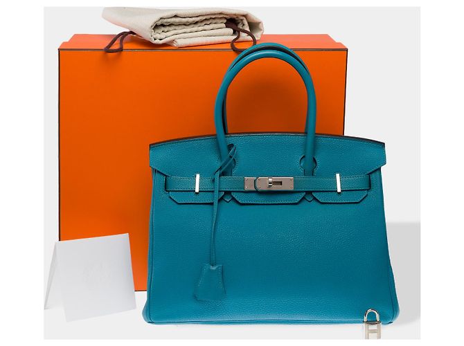 Hermès Bolsa HERMES Birkin 30 em Couro Azul - 102669 - vista 2