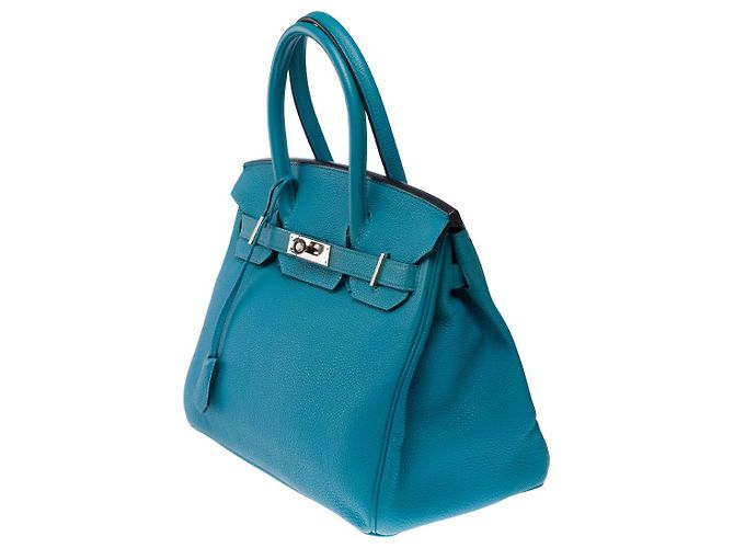 Hermès Bolsa HERMES Birkin 30 em Couro Azul - 102669 - vista 5