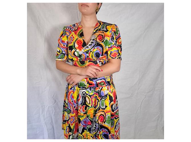 Givenchy abito multicolore in seta - vista 10