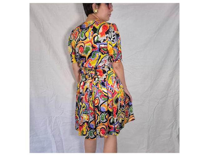 Givenchy abito multicolore in seta - vista 11