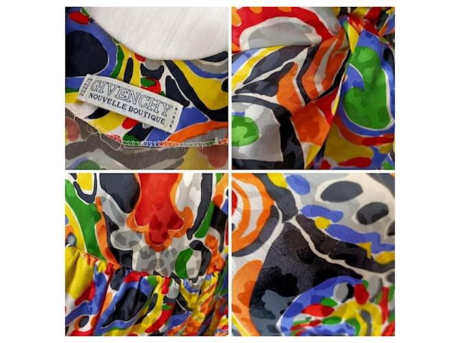 Givenchy abito multicolore in seta - vista 12