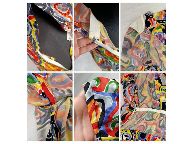 Givenchy abito multicolore in seta - vista 13
