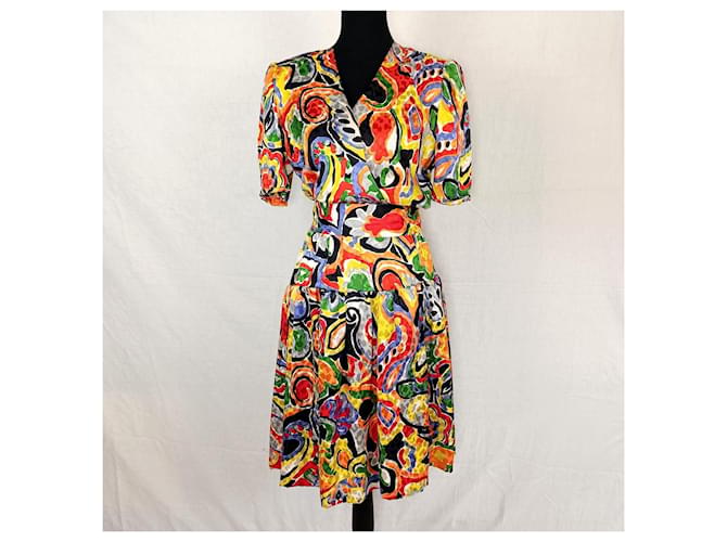 Givenchy abito multicolore in seta - vista 2