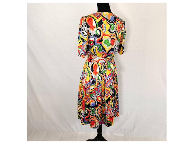 Givenchy abito multicolore in seta - vista 3