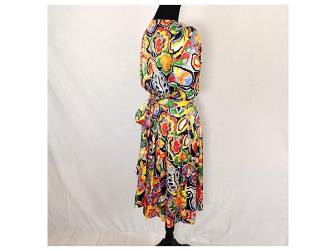 Givenchy abito multicolore in seta - vista 4