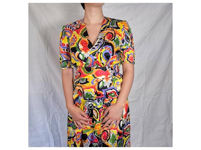 Givenchy abito multicolore in seta - vista 6