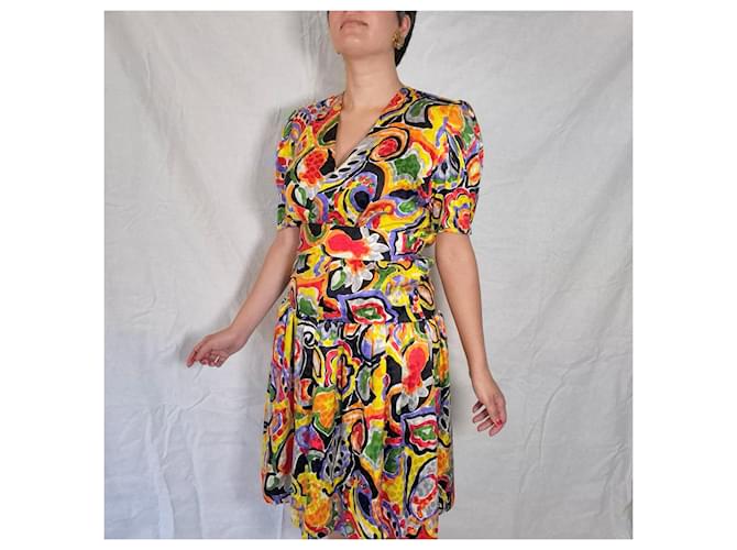 Givenchy abito multicolore in seta - vista 9
