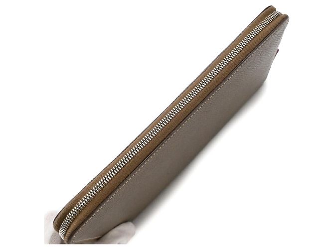 Portafoglio Lungo in Seta Azap di Hermès Grigio - vista 5