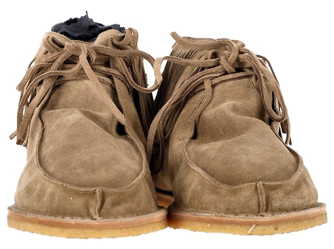 Nino Fransen Stiefeletten von Saint Laurent aus braunem Wildleder Rot - Ansicht 2