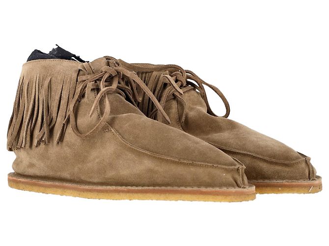 Nino Fransen Stiefeletten von Saint Laurent aus braunem Wildleder Rot - Ansicht 3