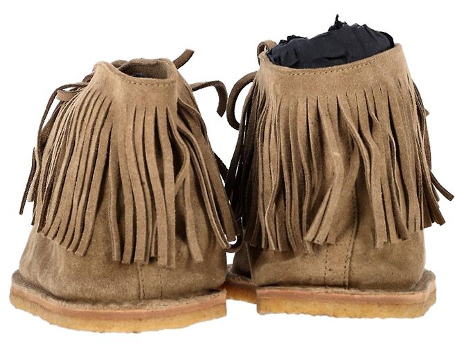 Nino Fransen Stiefeletten von Saint Laurent aus braunem Wildleder Rot - Ansicht 4