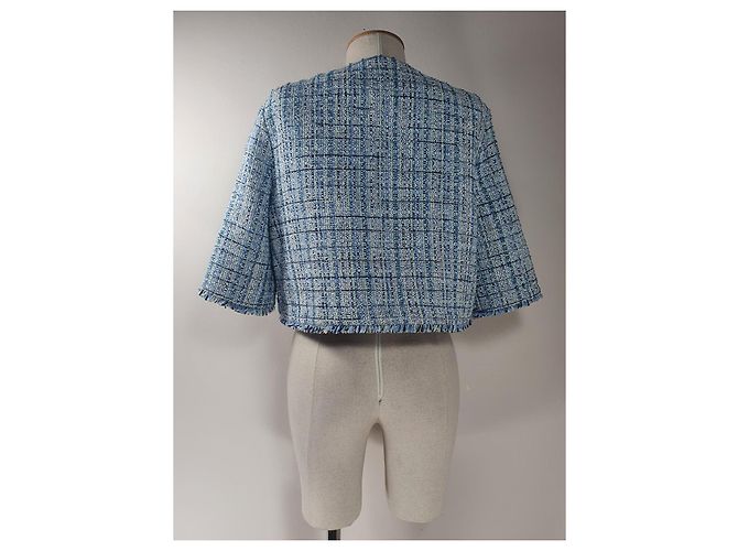 Blazer Maje de tweed azul - vista 5