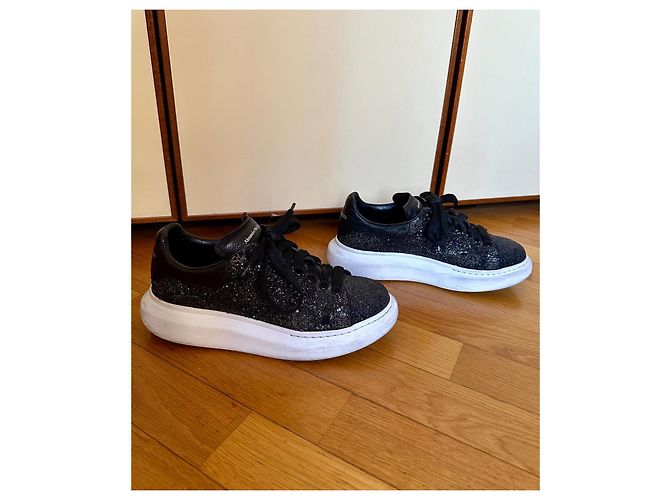 Alexander McQueen Oversize Sneaker Leder Schwarz 40 - Ansicht 3