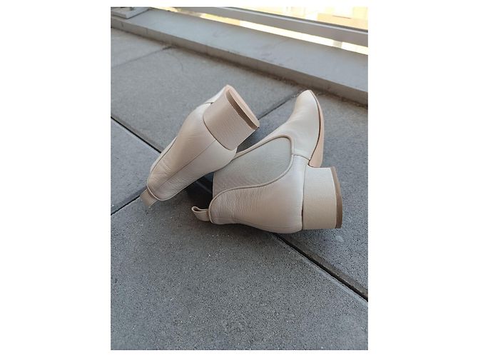 Botines Laurence Dacade de cuero beige - vista 17