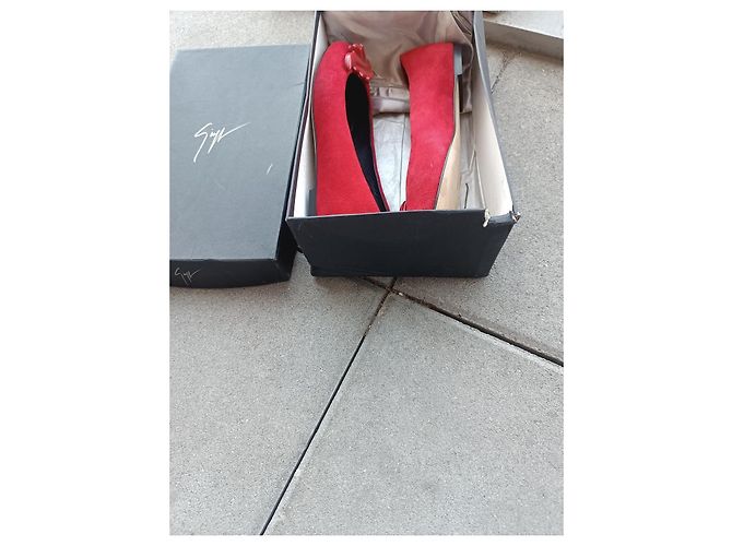 Bailarinas Giuseppe Zanotti en cuero rojo Roja - vista 15