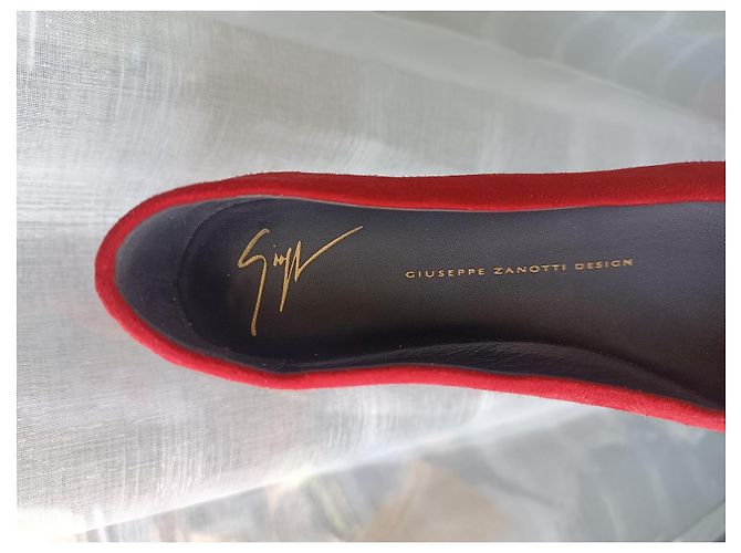 Bailarinas Giuseppe Zanotti en cuero rojo Roja - vista 3