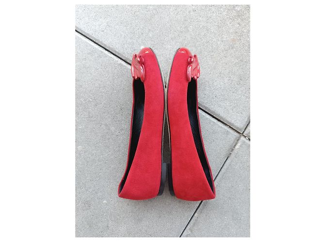 Bailarinas Giuseppe Zanotti en cuero rojo Roja - vista 9