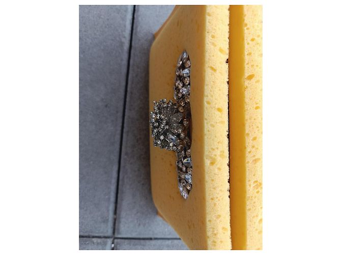 Christopher Kane Clutch Gelb Swarovski Strass - Ansicht 12