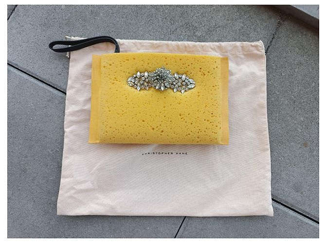 Christopher Kane Clutch Gelb Swarovski Strass - Ansicht 15
