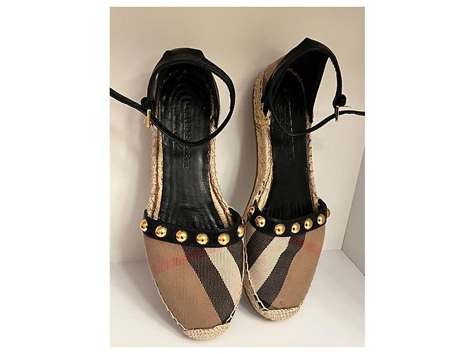 Burberry Espadrillas piatte con borchie Abbingdon St - vista 2