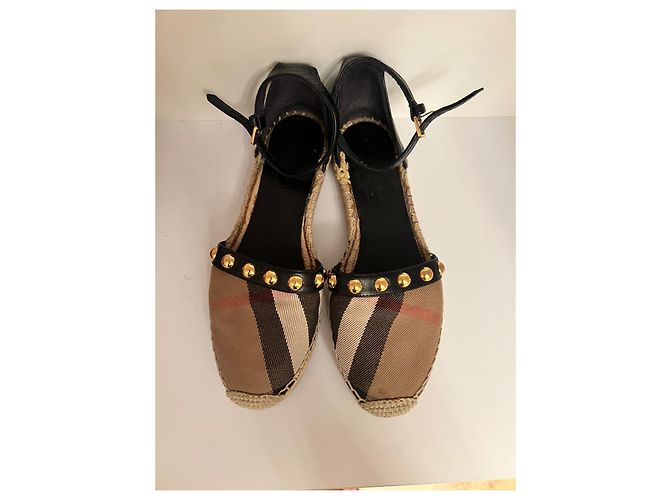 Burberry Espadrillas piatte con borchie Abbingdon St - vista 3