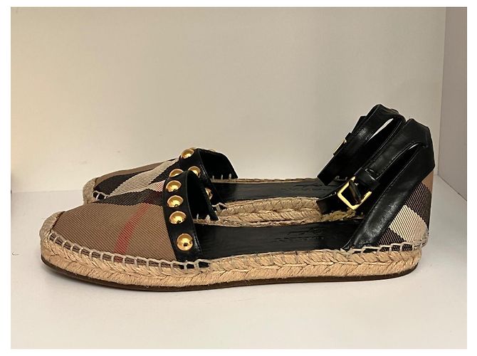 Burberry Espadrillas piatte con borchie Abbingdon St - vista 4
