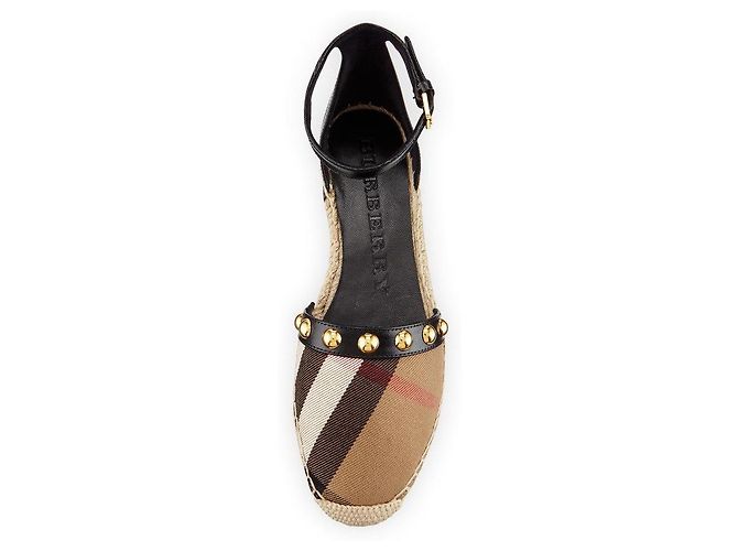 Burberry Espadrillas piatte con borchie Abbingdon St - vista 7