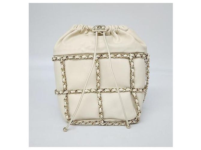 Borsa a secchiello con catena e coulisse CHANEL (4566074) Marrone - vista 2