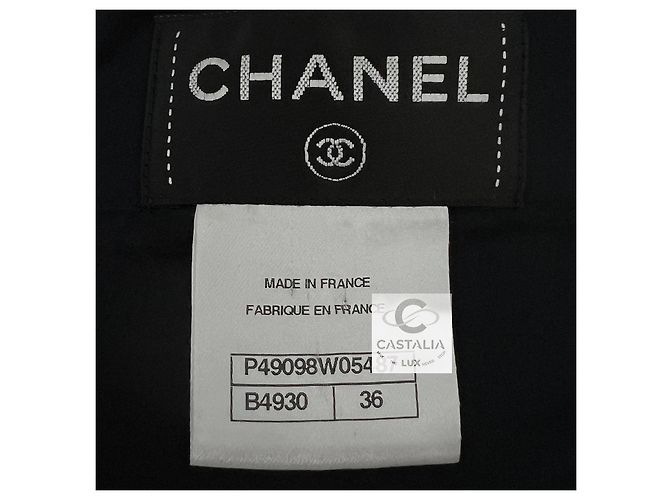 Chanel 8K$ Wearable Art Marine Tweed Kleid 36 FR Marineblau - Ansicht 15
