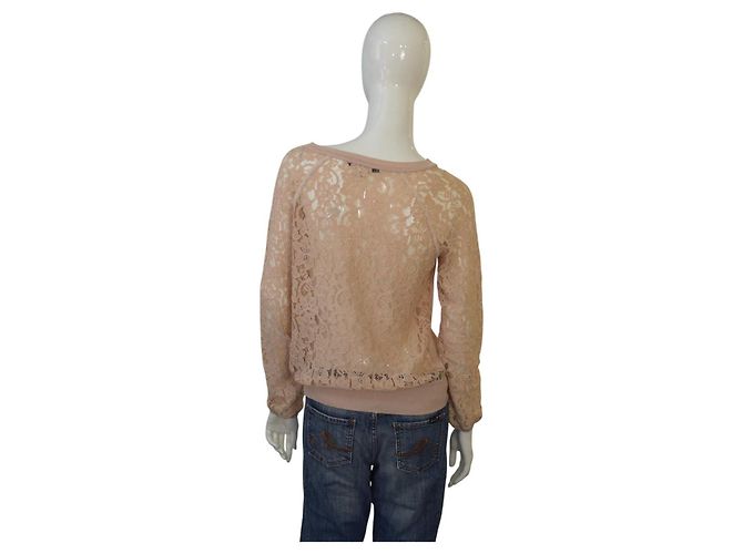 Diane Von Furstenberg Avani Spitzenpullover in Beige, Größe M - Ansicht 2