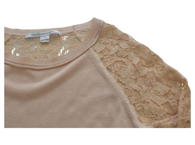 Diane Von Furstenberg Avani Spitzenpullover in Beige, Größe M - Ansicht 7