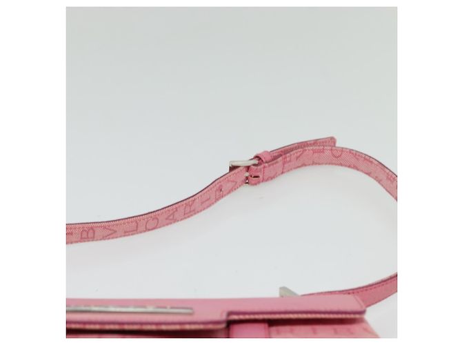 Bulgari Borsa a spalla BVLGARI in tela argento rosa Auth 118640 - vista 8
