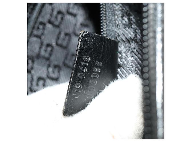 Borsa a spalla GUCCI in tela nera e argento Auth SW823 Nero - vista 12
