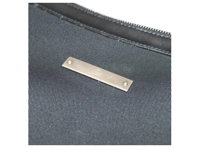 Borsa a spalla GUCCI in tela nera e argento Auth SW823 Nero - vista 17