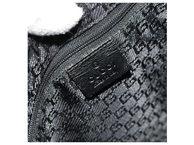 Borsa a spalla GUCCI in tela nera e argento Auth SW823 Nero - vista 18