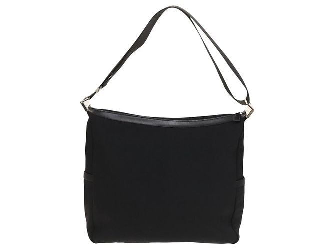 Borsa a spalla GUCCI in tela nera e argento Auth SW823 Nero - vista 2